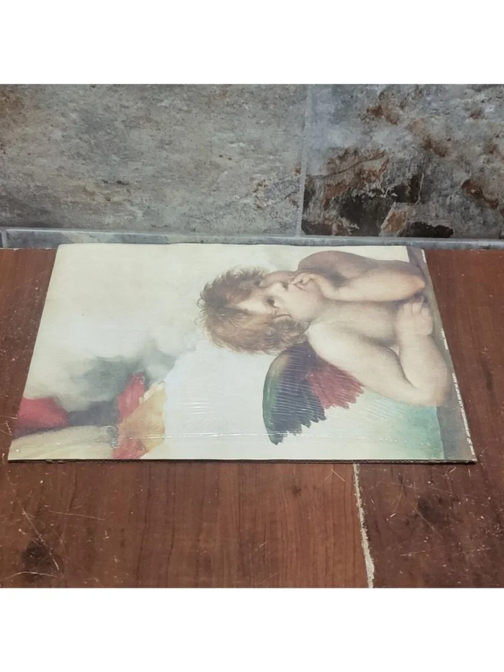 Vintage Unframed Sistine Madonna Cherubs Angelo I Art Print Raphael Angels 1995